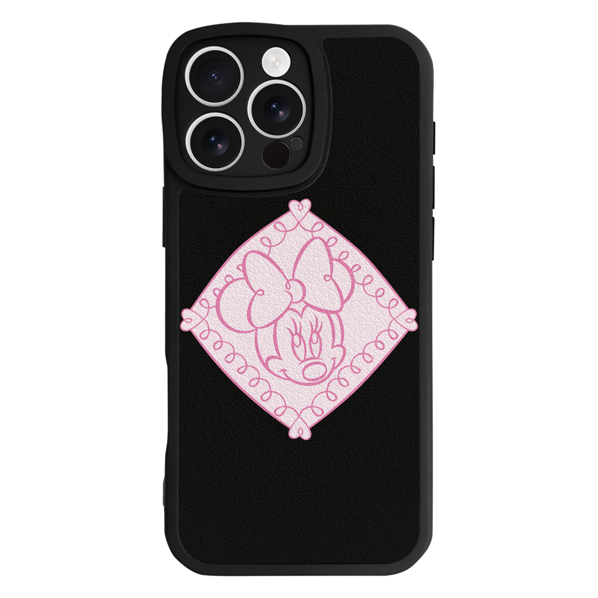 （画像用） ミッキーマウス Mickey Mouse 【iPhone 16シリーズ対応】シリコンスマホケース（レザー調） 材質：シリコン